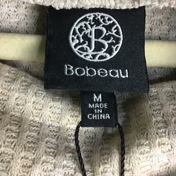 Bobeau Women's Medium Cowl Neck Waffle Knit Pullover Top Brown Heather NWOT - Picture 4 of 13